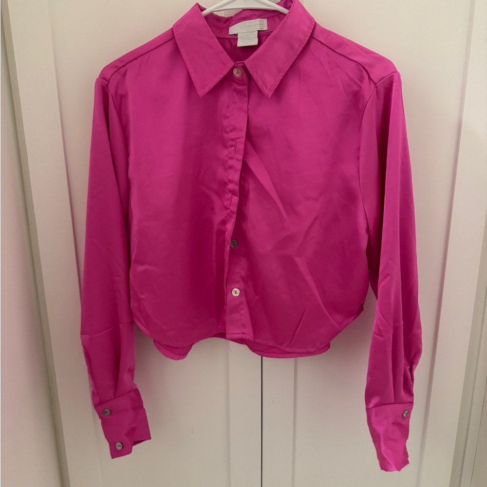 Women's Pink Button-Up Shirt
